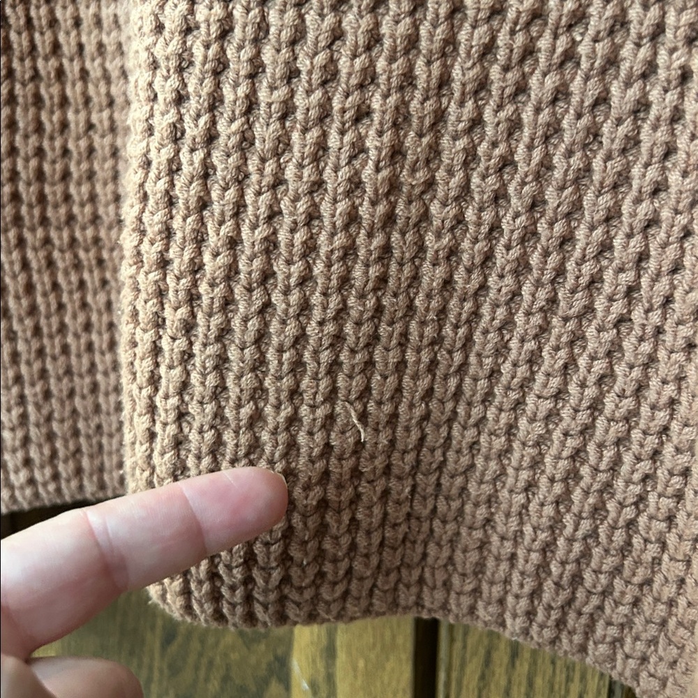 Free People Park City Pullover Waffle Knit Sweater cowl neck turtleneck small - Picture 5 of 6